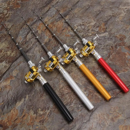 Fishing Rod Reel Combo Set Fish Rod+Reel Pocket Fishing Rod Reel Full Kit Fishing Rod Spinning Reel Combo Kit Fishing Gear